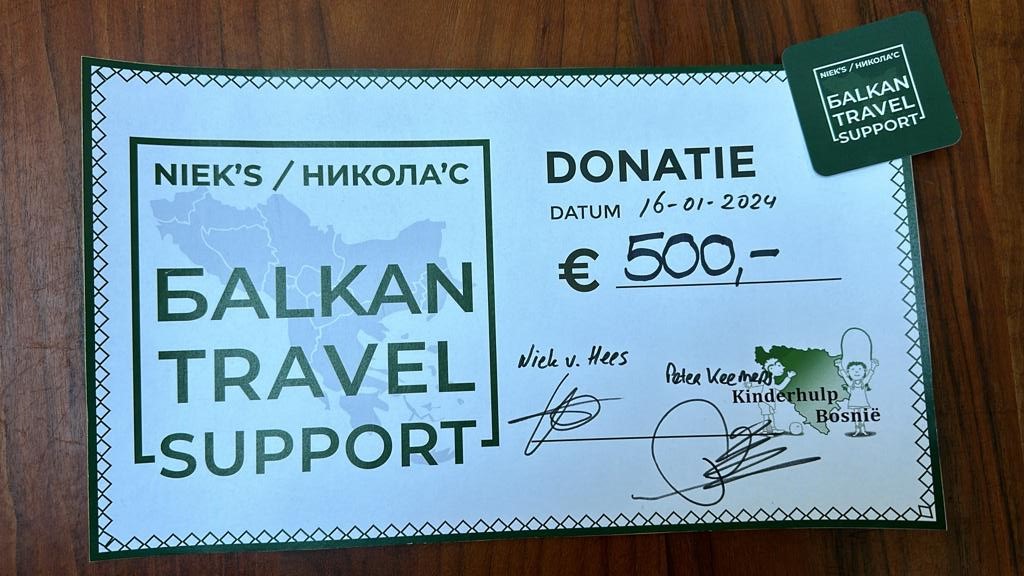Donatie van Niek’s Balkan Travel Support